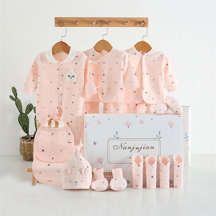 Conjunto Ropa Fina Recién Nacido - Caja Regalo 24 Piezas Bebé - Huellitas de Vida
