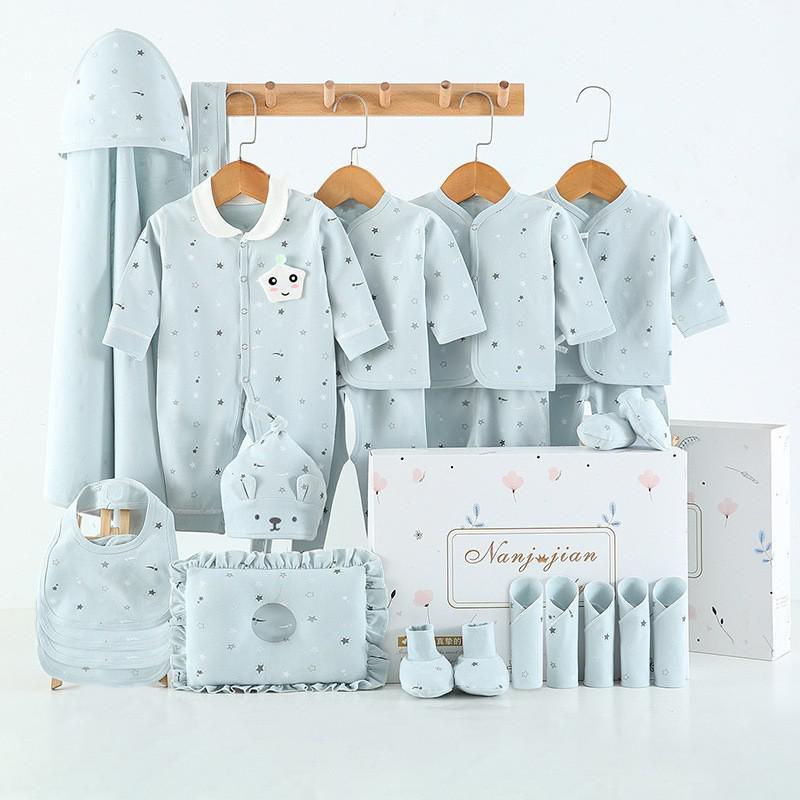 Conjunto Ropa Fina Recién Nacido - Caja Regalo 24 Piezas Bebé - Huellitas de Vida