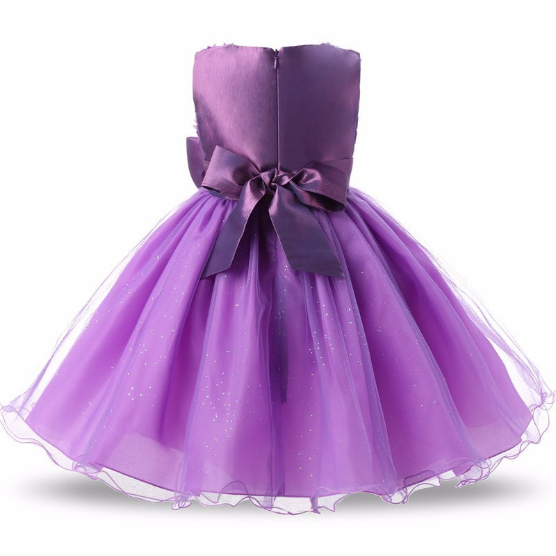 Vestido Princesa Tutú Niñas - Vestido Fiesta Boda Cumpleaños - Huellitas de Vida