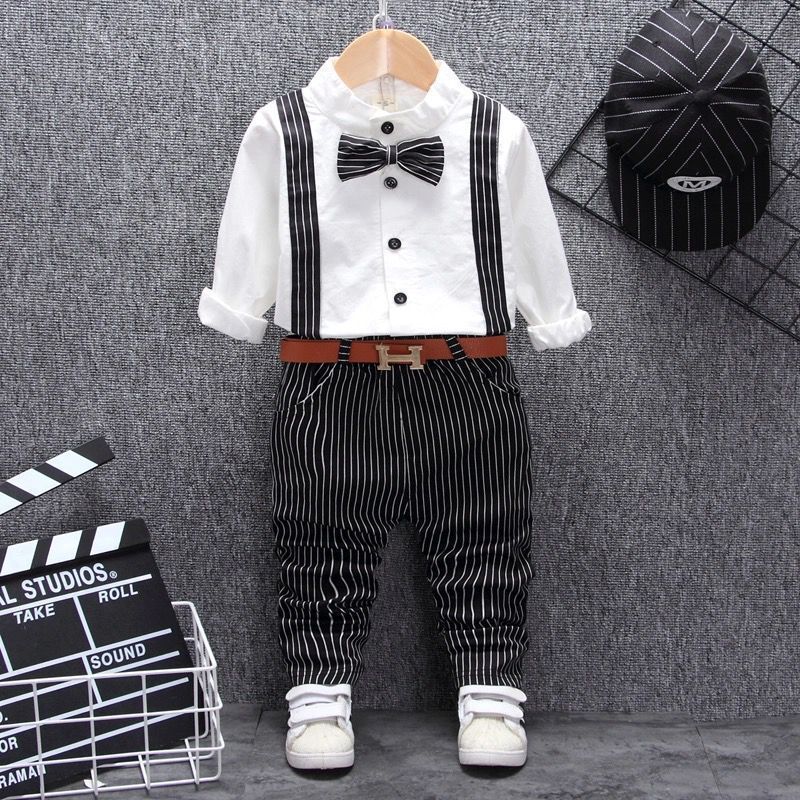 Conjunto Babero Niños - Ropa Dos Piezas Infantil Cómoda - Huellitas de Vida