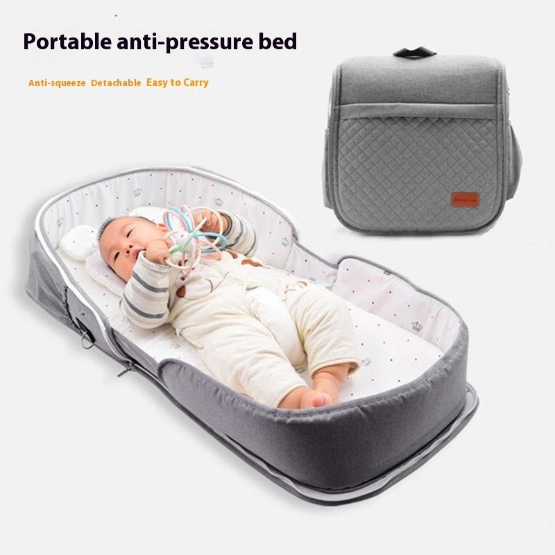Cuna Portátil Plegable Recién Nacido - Cama Bebé Viaje Colecho - Huellitas de Vida