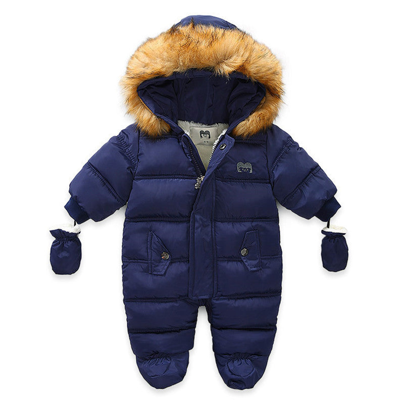 Mono Bebé con Chaqueta y Guantes - Conjunto Invierno Cálido Algodón Manga Larga Beige - Huellitas de Vida