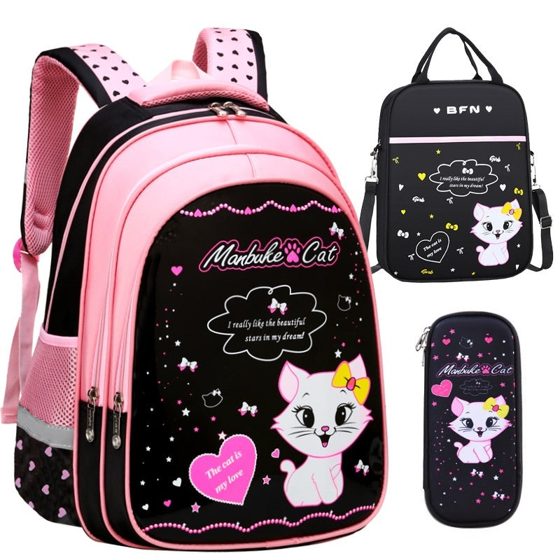 Mochila Escolar Infantil Gatito Vuelta al Cole - Diseño Adorable para Niños - Huellitas de Vida