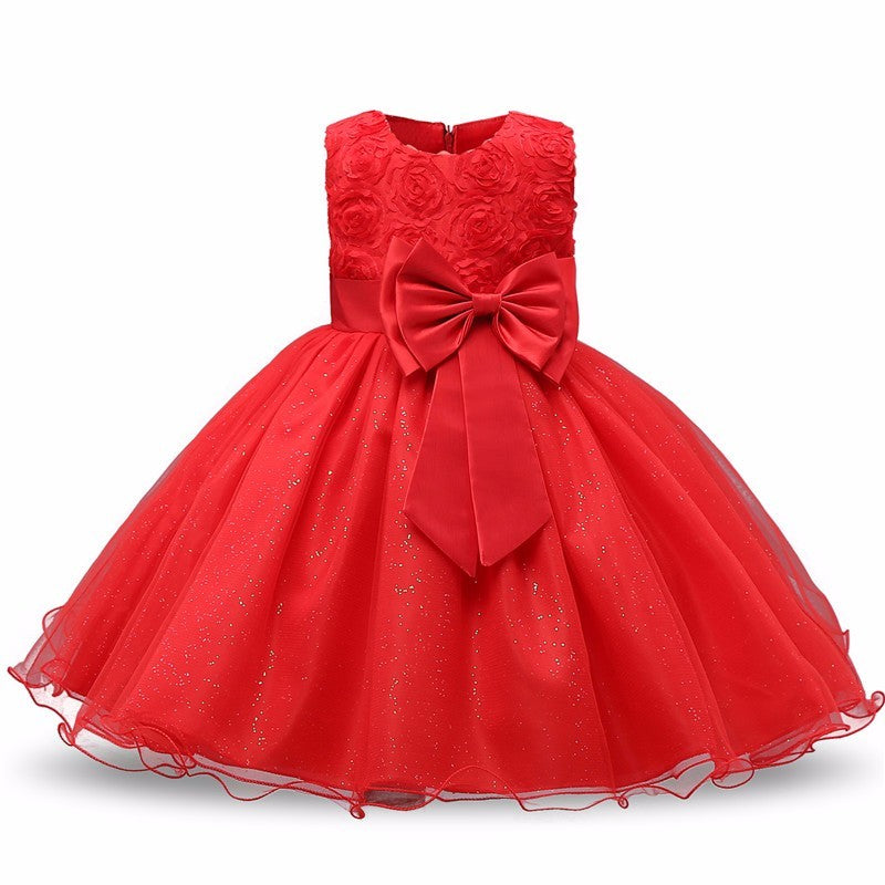 Vestido Princesa Tutú Niñas - Vestido Fiesta Boda Cumpleaños - Huellitas de Vida