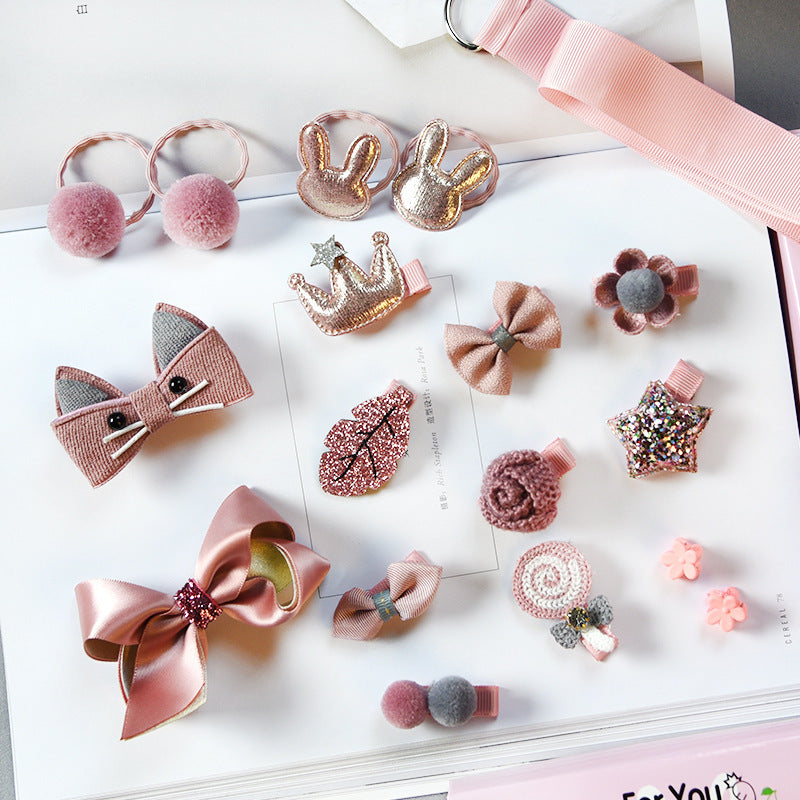 Set Accesorios Cabello Niñas - Diademas y Lazos Infantiles Cómodos - Huellitas de Vida