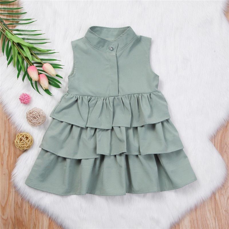 Vestido Sin Mangas Niñas - Ropa Verano Simple Color Sólido - Huellitas de Vida