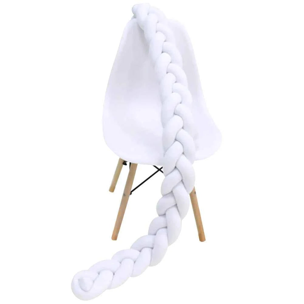 1M Baby Bumper Bed Braid Knot Pillow Cushion Bumper for Infant Bebe Crib Protector Cot Bumper Room Decor Baby Crib Protector