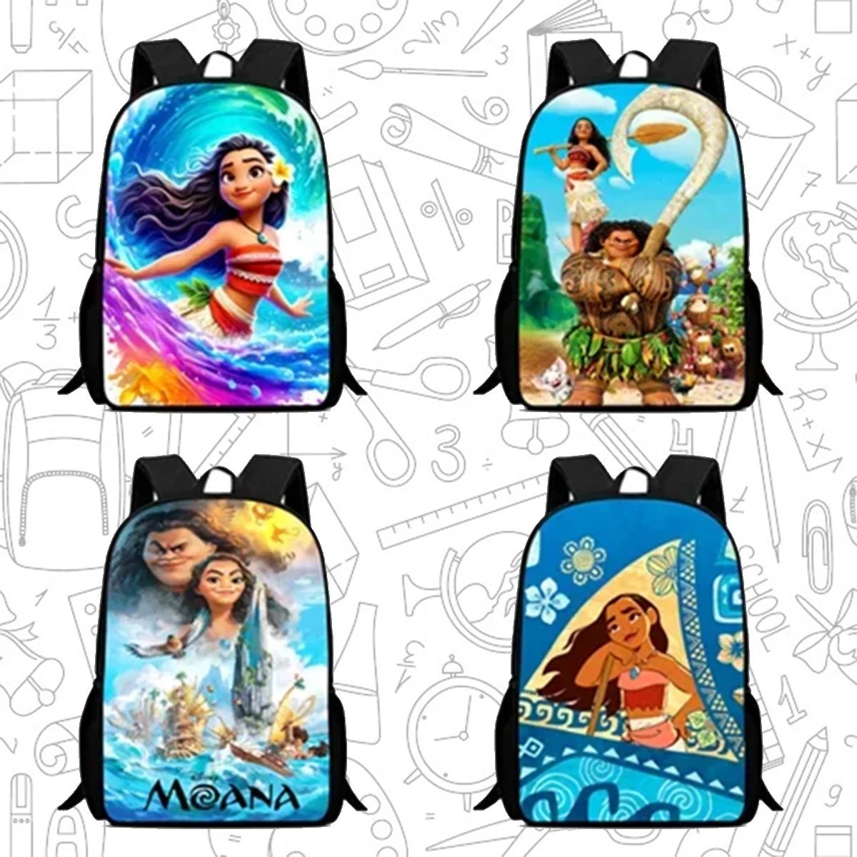 Mochila Moana para Kindergarten - Ligera y Duradera Cartoon Disney - Huellitas de Vida