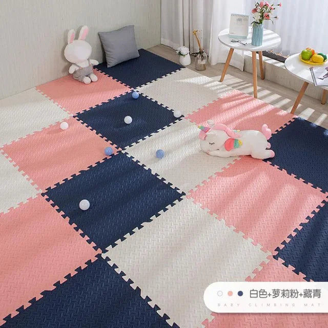 Alfombra Puzzle Foam Bebé 16pcs - Tapete Juegos Suave Entrelazado 30x30cm Área Segura - Huellitas de Vida