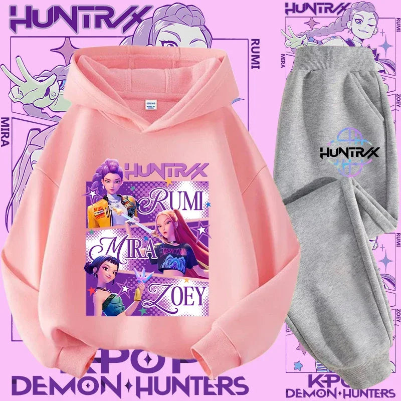 Conjunto Sudadera Niños K-pop - Sudadera y Pantalón 2 Piezas Estampado