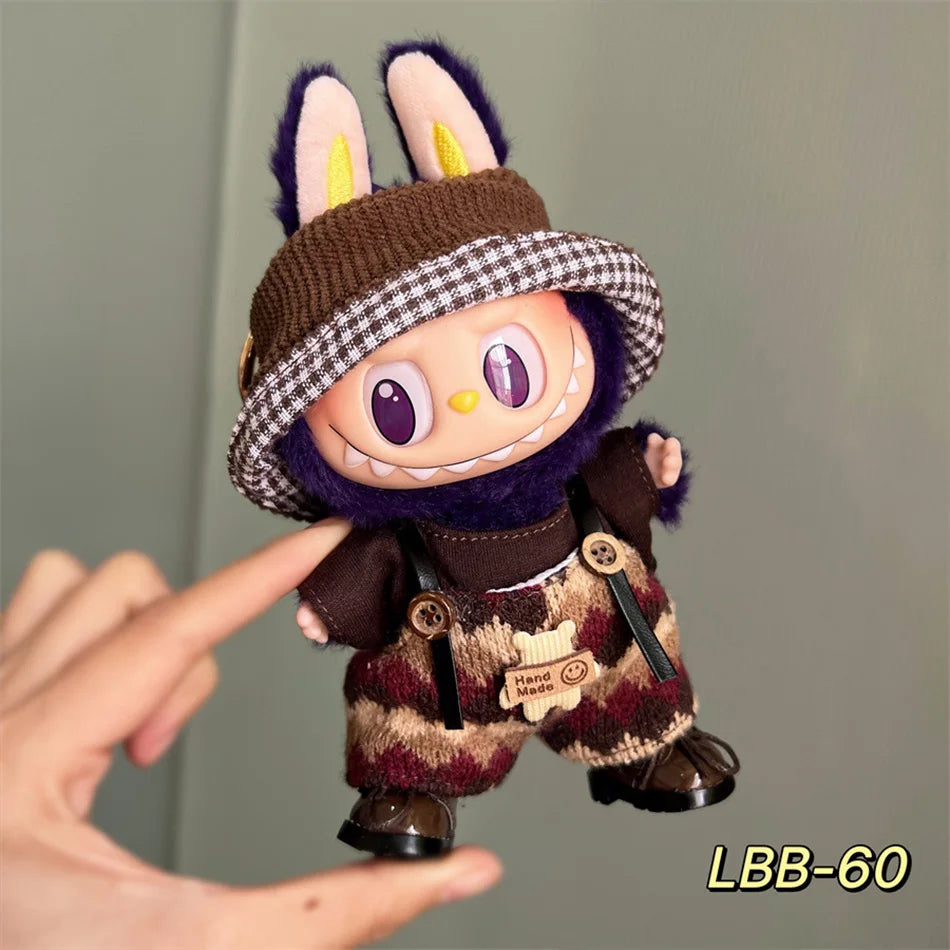 Set de Ropa para Muñeca Labubu 17cm - DIY Accesorios con Sombrero y Zapatos - Huellitas de Vida