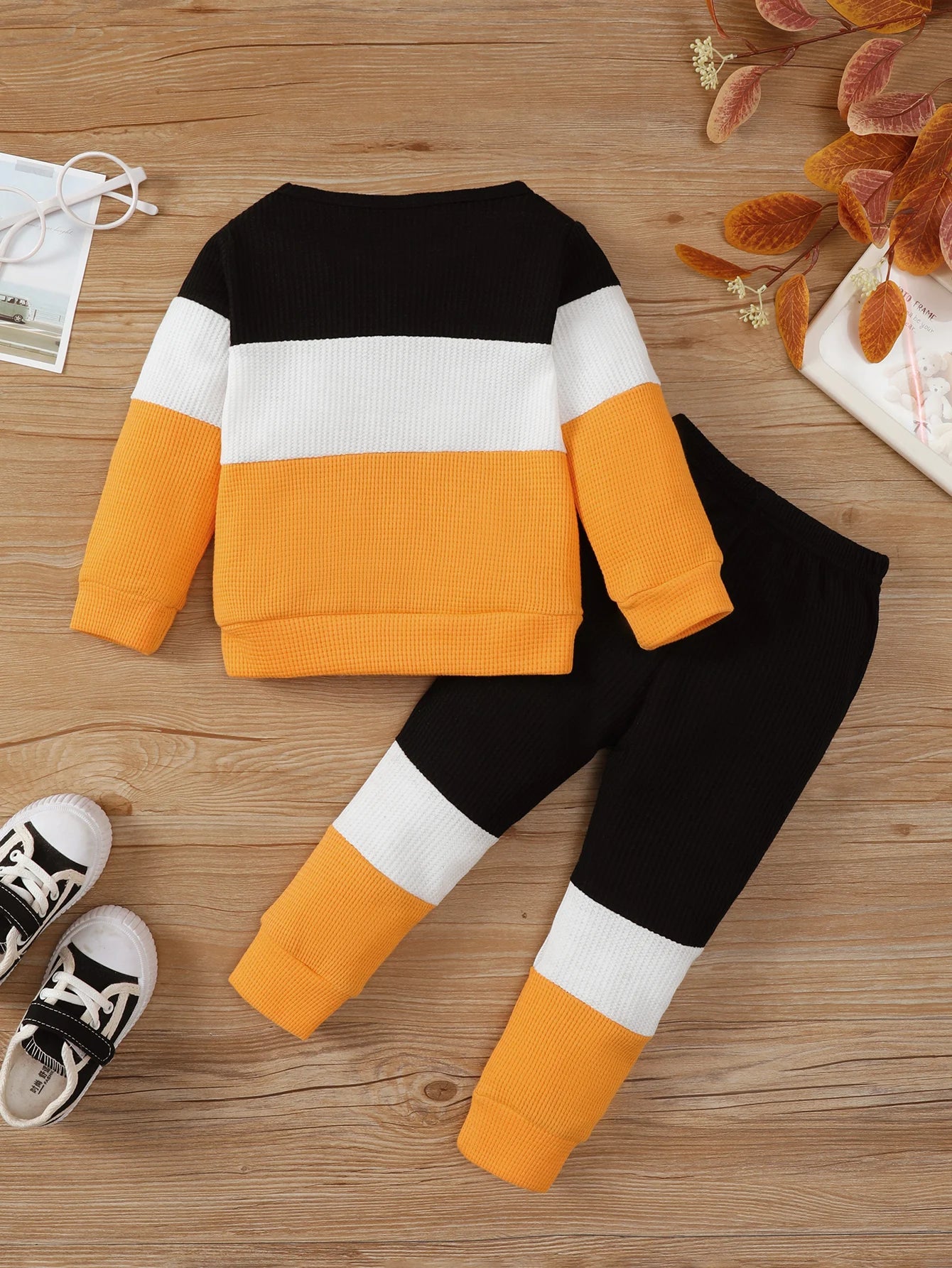 Conjunto Deportivo Niños Bloques Color - Sudadera y Pantalón Primavera Otoño
