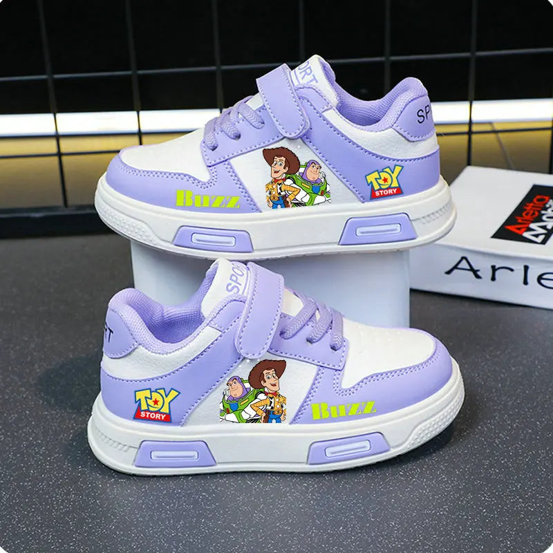 Zapatillas Toy Story Niños Buzz Lightyear - Sneakers Casuales Disney Woody Blancas Tallas 20-37 - Huellitas de Vida
