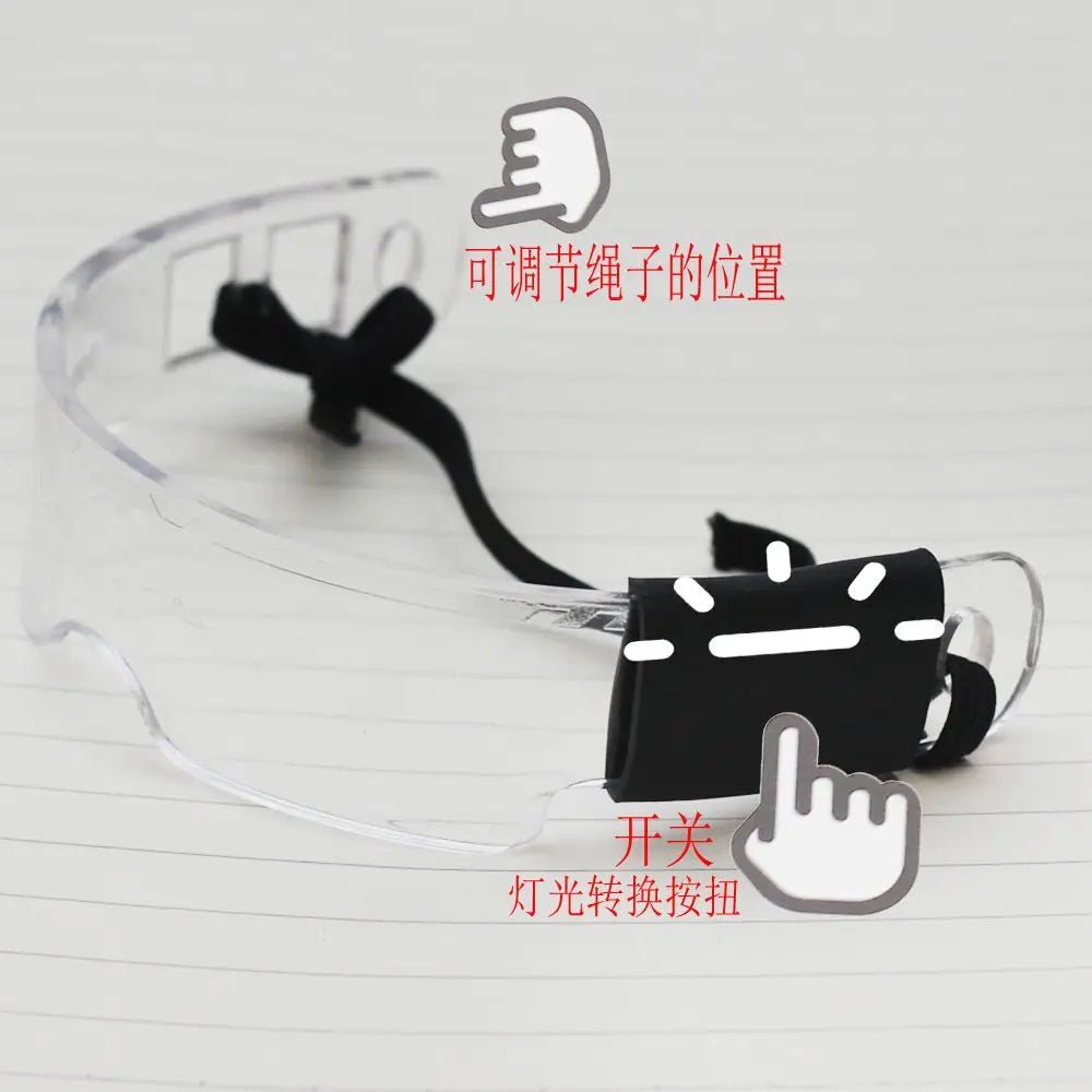 Gafas LED Punk para Labubu - 3 Colores Luminosas Tecnología Futura - Huellitas de Vida