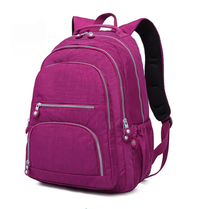 Mochila Escolar 2025 - Teenage Girl Nylon Impermeable Laptop - Huellitas de Vida