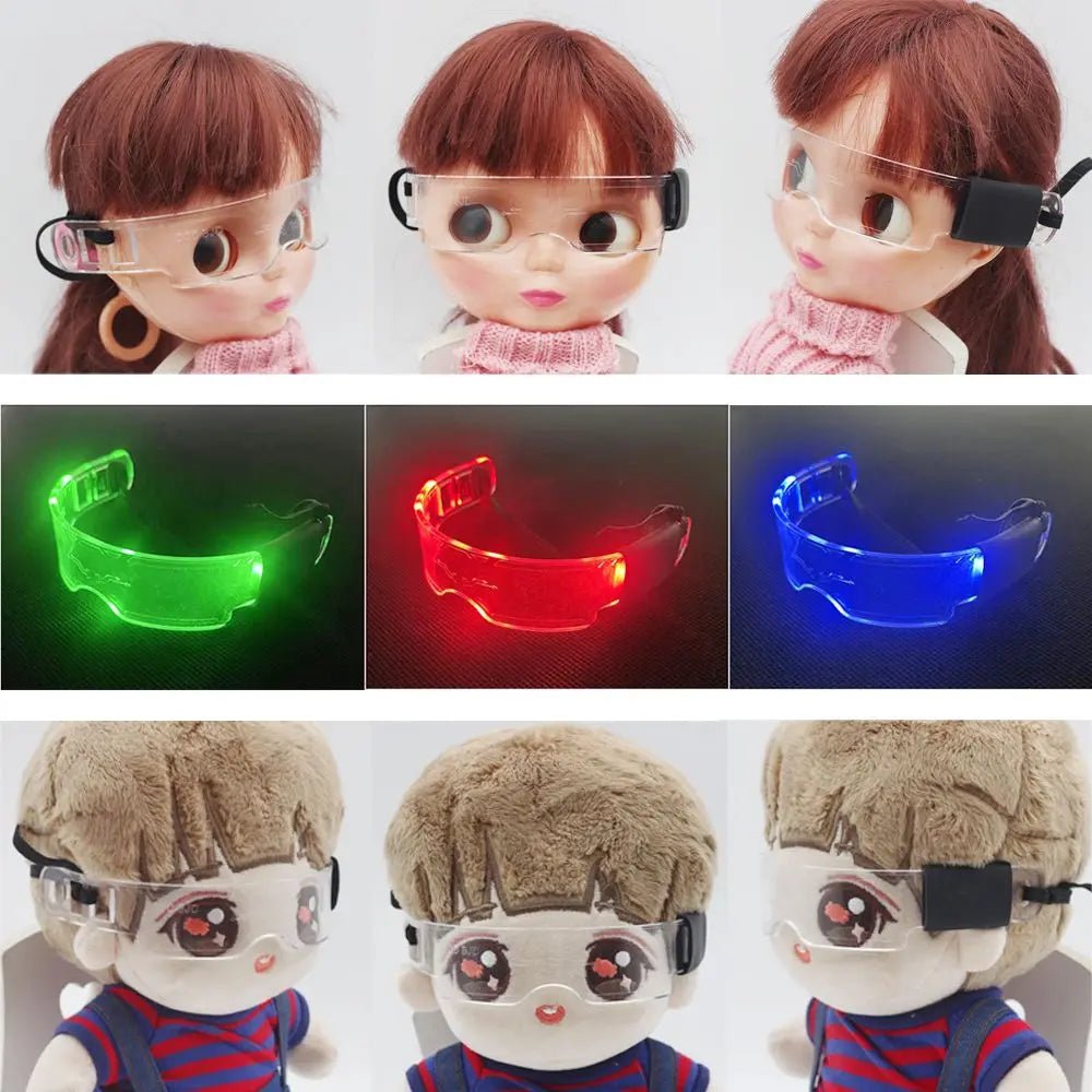 Gafas LED Punk para Labubu - 3 Colores Luminosas Tecnología Futura - Huellitas de Vida