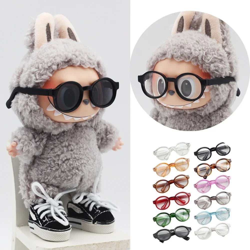 Gafas Transparentes para Labubu 6.5cm - BJD Plástico Sunglasses Universal - Huellitas de Vida