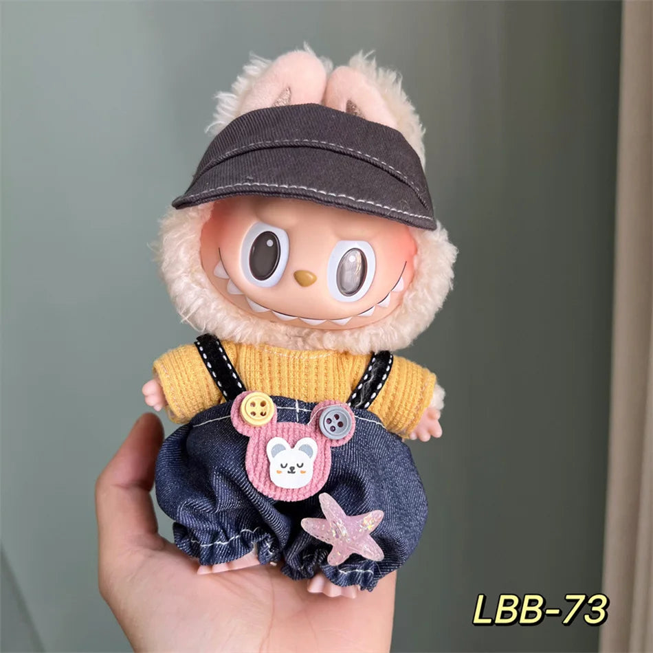 Set de Ropa para Muñeca Labubu 17cm - DIY Accesorios con Sombrero y Zapatos - Huellitas de Vida
