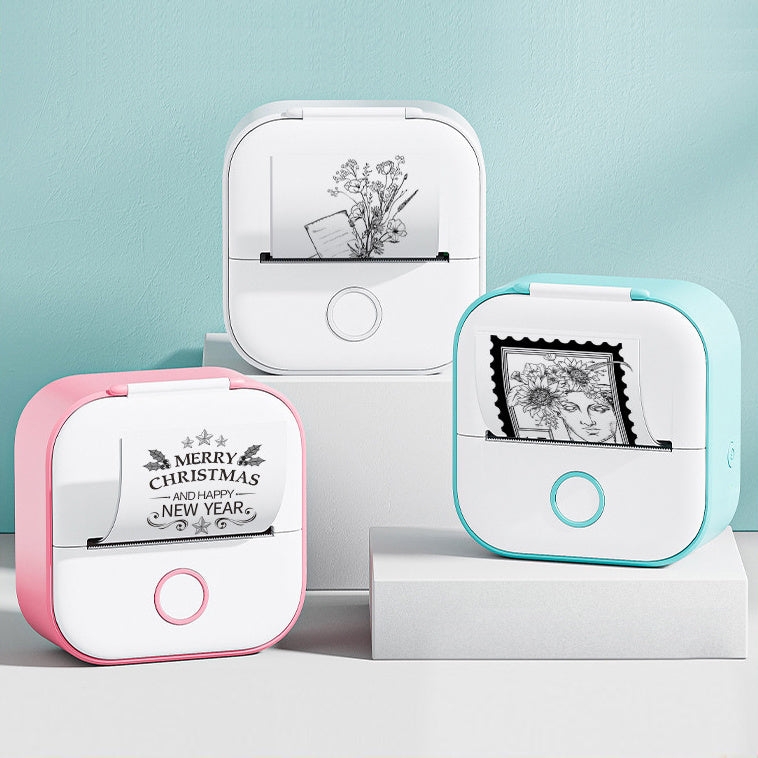 Impresora Térmica Portátil Mini - Impresora Etiquetas Bluetooth Estudiantes - Huellitas de Vida