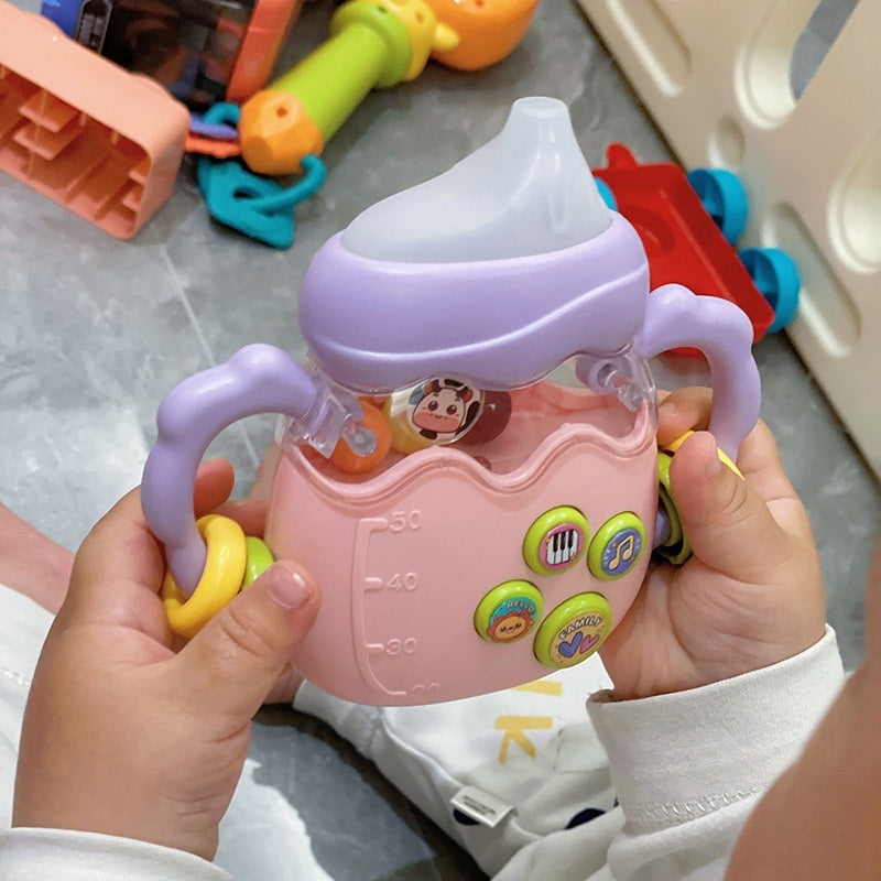Sonajero Musical Bebé Biberón Silicona - Educación Temprana y Desarrollo Sensorial - Huellitas de Vida