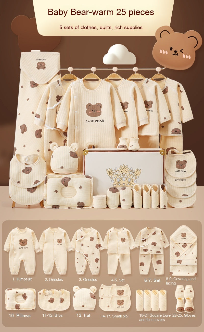 Set Ropa Recién Nacido Algodón Puro - Regalo Bebé Luna Llena - Huellitas de Vida