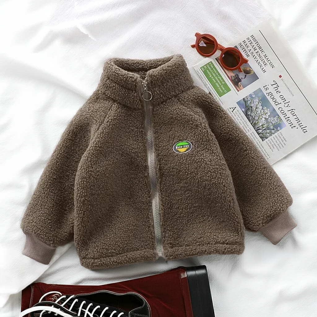 Abrigo Felpa Niños Invierno - Chaqueta Peluche Cálida Cordero Unisex