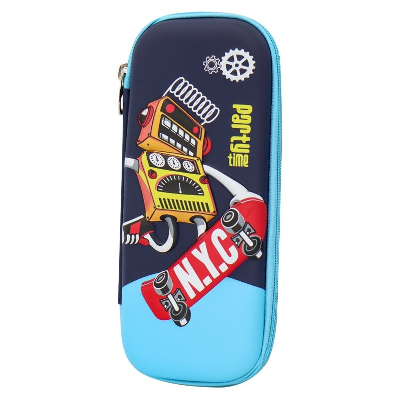 Estuche Escolar 3D Gran Capacidad Vuelta al Cole - Organizador Cartoon para Niños - Huellitas de Vida