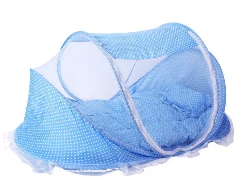 Mosquitero Plegable para Cuna 2 en 1 - Protección Antimosquitos con Almohada - Huellitas de Vida