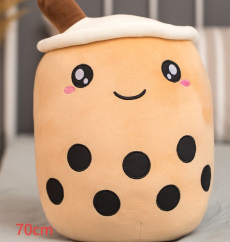 Peluche Té de Burbujas Fresa - Cojín Suave Boba Tea para Niños | Huellitas de Vida - Huellitas de Vida