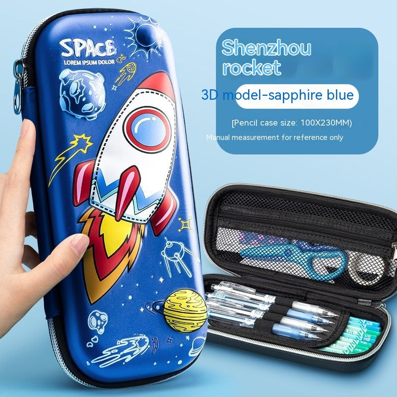 Estuche Escolar 3D Gran Capacidad Vuelta al Cole - Organizador Cartoon para Niños - Huellitas de Vida