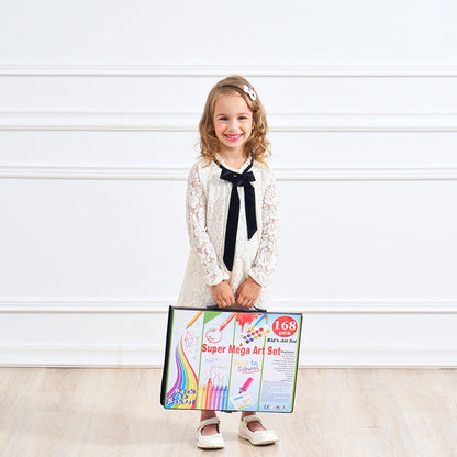 Set Completo Pintura Vuelta al Cole - Kit Artístico con Pinceles y Pasteles - Huellitas de Vida