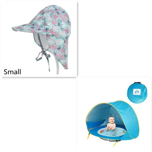 Mini Piscina Portátil Bebés con Protección UV 50+ - Juego Seguro - Huellitas de Vida