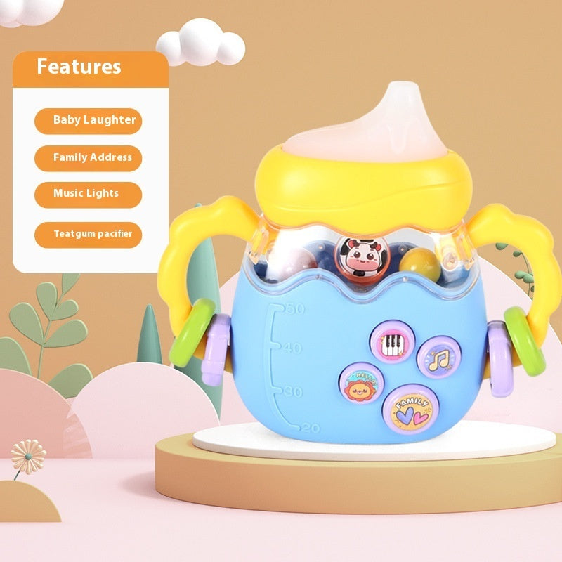 Sonajero Musical Bebé Biberón Silicona - Educación Temprana y Desarrollo Sensorial - Huellitas de Vida