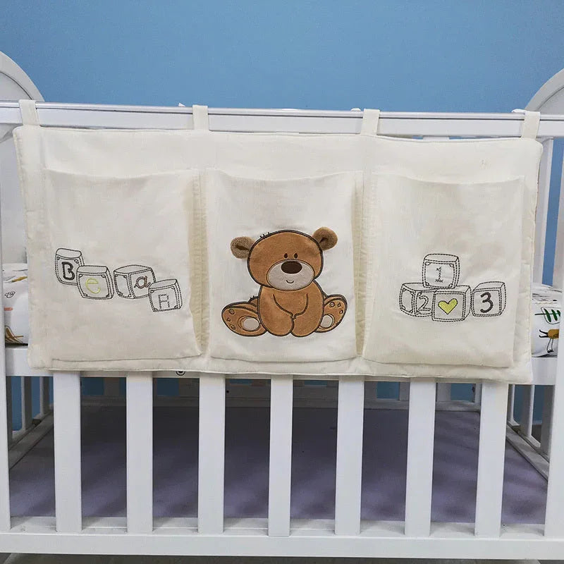 Bolsa Almacenamiento para Cuna de Bebé - Algodón Suave y Práctico - Huellitas de Vida