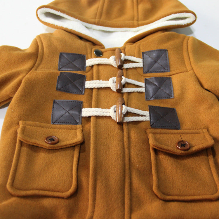 Sudadera Capucha Niños Otoño Invierno - Hoodie Cálida Manga Larga Marrón Cómoda - Huellitas de Vida