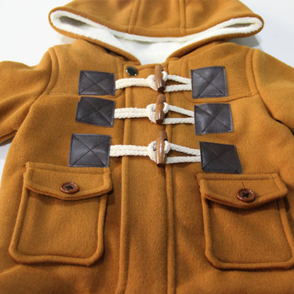 Sudadera Capucha Niños Otoño Invierno - Hoodie Cálida Manga Larga Marrón Cómoda - Huellitas de Vida