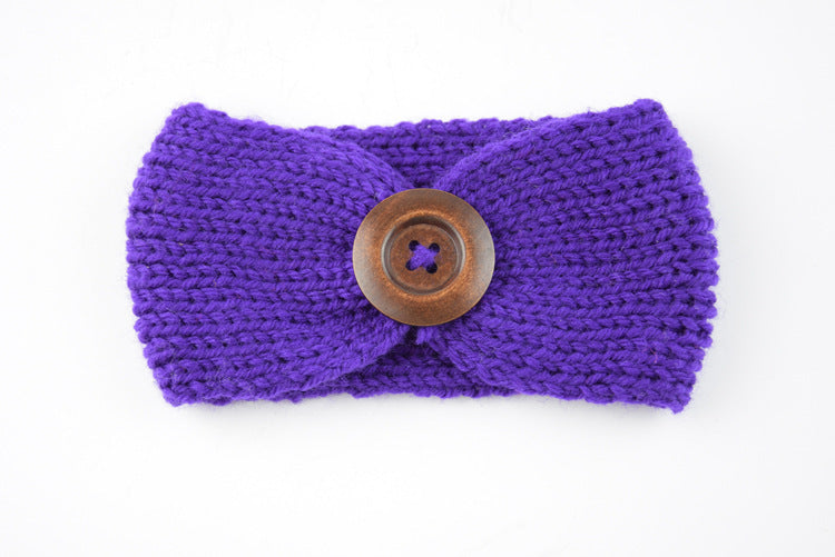 Diadema Bebé Lana Tejida a Mano - Accesorio Pelo Suave y Cómodo - Huellitas de Vida