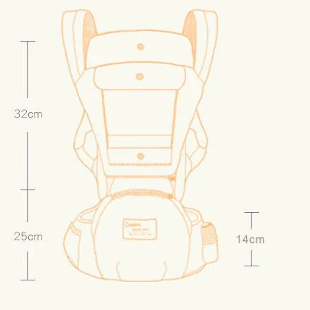 Portabebé Multifuncional Ergonómico - Cinturón de Cadera Cómodo - Huellitas de Vida