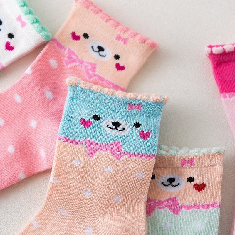 Calcetines Lunares Niñas Algodón - Calcetines Dibujos Adorables - Huellitas de Vida