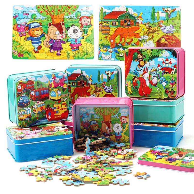 Puzzle Infantil 80 Piezas - Rompecabezas Educativo de Animales - Huellitas de Vida