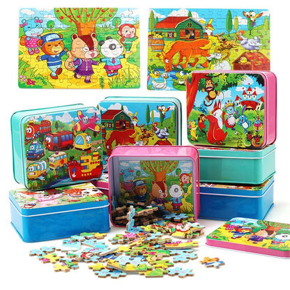 Puzzle Infantil 80 Piezas - Rompecabezas Educativo de Animales - Huellitas de Vida