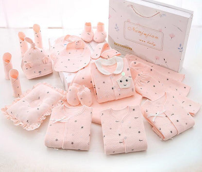 Conjunto Ropa Fina Recién Nacido - Caja Regalo 24 Piezas Bebé - Huellitas de Vida