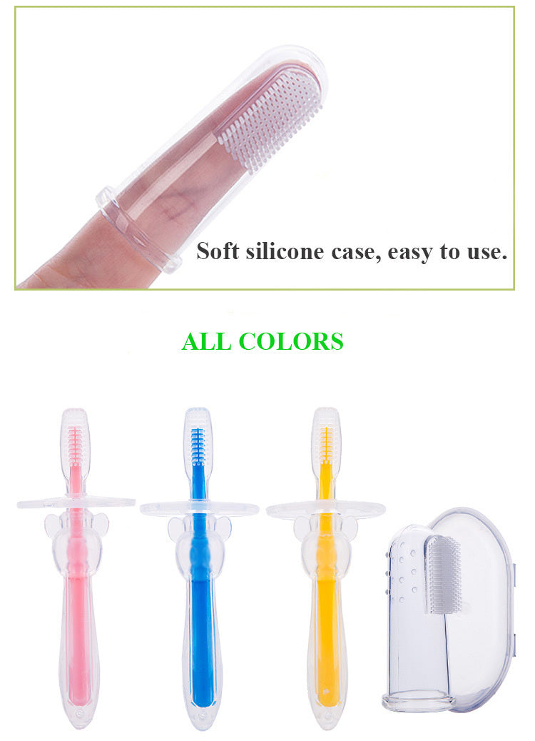 Cepillo Dientes Silicona Bebé - Mordedor Entrenamiento Dental - Huellitas de Vida