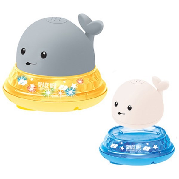Juguete de Baño Ballena con Luces LED y Música - Rocía Agua y Flota - Huellitas de Vida