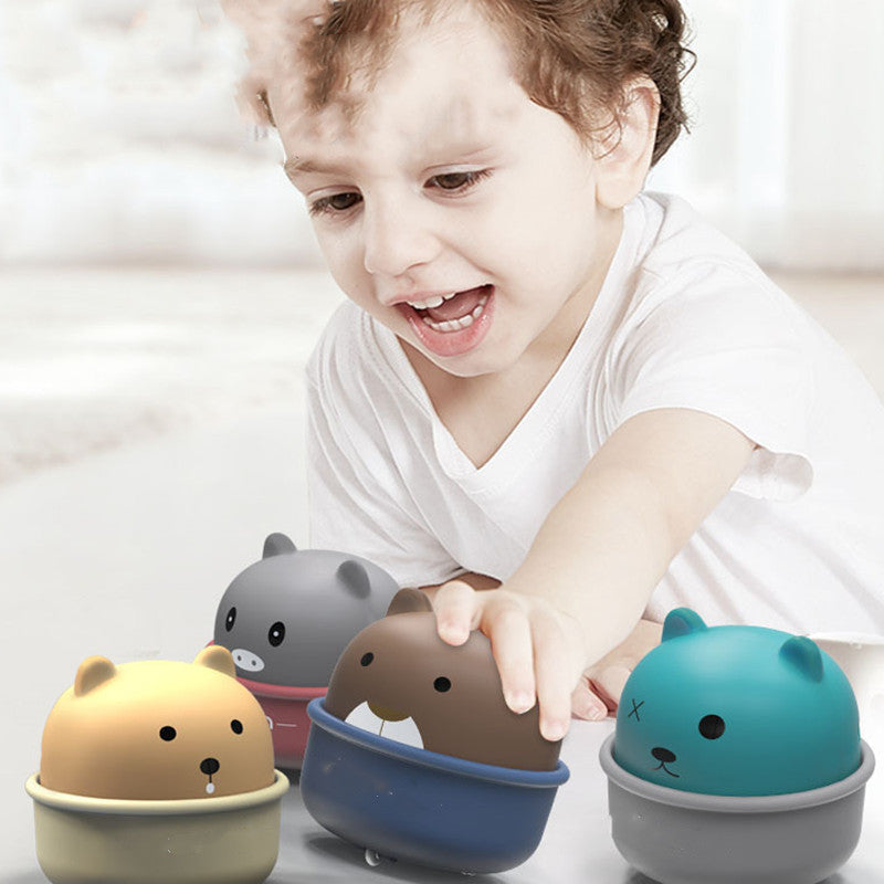 Mini Coche Juguete Bebé - Vehículos Cuerda Animales Divertidos - Huellitas de Vida