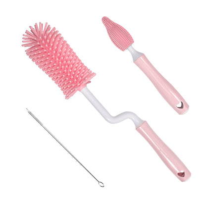 Cepillo Biberón Silicona Bebé - Limpieza Segura Pajitas y Tetinas - Huellitas de Vida