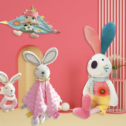 Manta Apego Bebé Animales - Peluche Consolador Suave Infantil - Huellitas de Vida