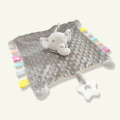 Manta Apego Bebé Animales - Peluche Consolador Suave Infantil - Huellitas de Vida