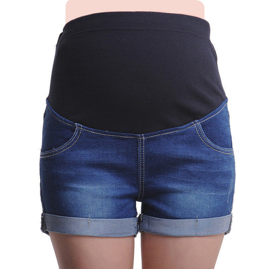 Shorts Mezclilla Maternidad - Pantalón Corto Embarazo Cómodo - Huellitas de Vida