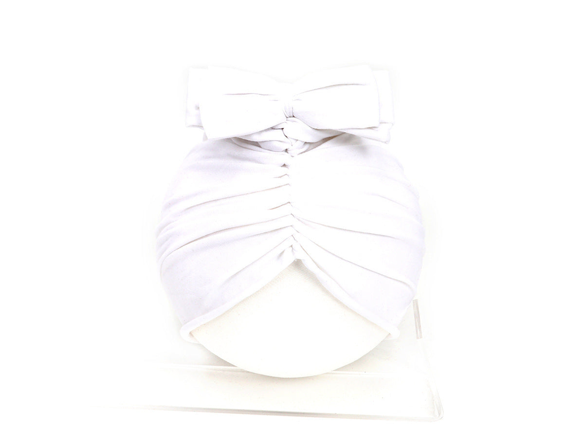 Turbante Bebé con Lazo - Diadema Suave Algodón para Recién Nacido - Huellitas de Vida